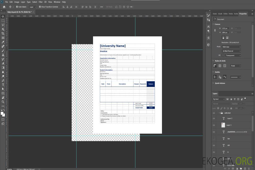 Modèle de facture d'éducation simple template Modèle de facture d'éducation simple template